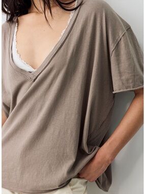 We The Free nova gray Top with Cream Label